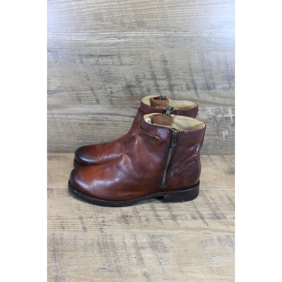Brown Leather Ankle Boots - Picture 2 of 16